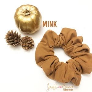 Fall Scrunchie • Mink Scrunchie • Knit Scrunchie